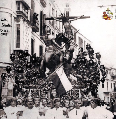 El Santísimo Cristo de la Sangre por la actual calle Carretería en 1927 - 2
